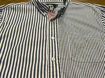 Stussy / 長袖ストライプBDシャツ / SIZE:M / クレイジーパターン / BLUE / ステューシー / STRIPED SHIRT / ボタンダウン / 国内正規品_画像4