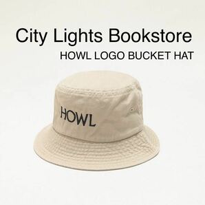 City Lights Bookstore / HOWL LOGO BUCKET HAT / ONE SIZE / KHAKI / シティ ライツ ブックストア / バケットハット / BEAMS取扱いの画像1