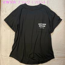 新品　ブラック　FREE　ワイド　半袖　Tシャツ　ゆるTシャツ　韓国ファッション　ロゴ　バックロゴ　ラウンドカット_画像7