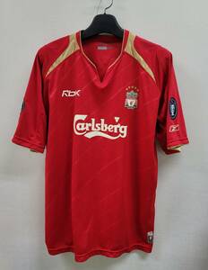 05-06リバプール LIVERPOOL(H)#8 ジェラード GERRARD 半袖 reebok正規 Uefa CL仕様 XL