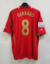 05-06リバプール LIVERPOOL(H)#8 ジェラード GERRARD 半袖 reebok正規 2005 CWC仕様 XL_画像2