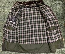 【2ワラント】Barbour ボーダー バブアー BORDER 36 ビンテージ　オリーブ【80年代】_画像3