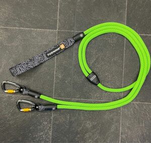 2- in-1 Rope Dog Leash / Neon Green / 182cm（2頭引ロープリード）