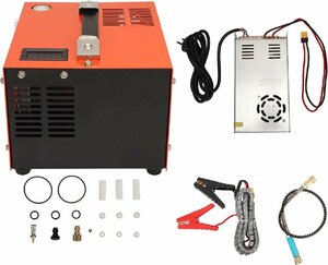 PCP エアコンプレッサー、4500psi 30MPa DC 12V または 110v AC 高圧エアポンプ 電源アダプター内蔵、自動シャットオフ オイル/ウォーター