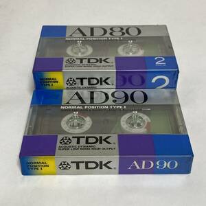 【未開封】TDK AD 80 90 3本セット ノーマルポジション カセットテープ NORMAL POSITION 