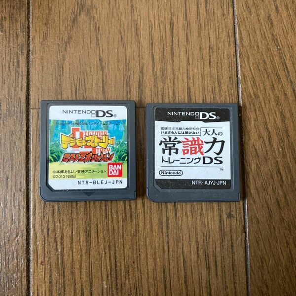 ＤＳ　デジモンストーリー　ロストエボリューション　大人の常識力トレーニングＤＳ　ソフトのみ2本セット　デジモンアドベンチャー