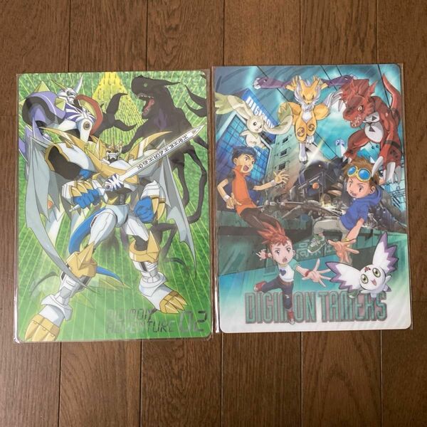 デジモンアドベンチャー02 デジモンテイマーズ　ディアボロモンの逆襲　暴走デジモン特急　下敷き　新品　おまけで入場特典付