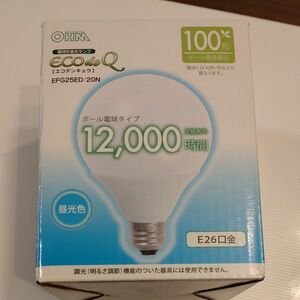 オーム電機 ＯＨＭ 電球型蛍光灯 ボール電球 100形 昼光色 E26口金 節電 長寿命 137×95 未使用に近い