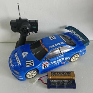 ☆TAMIYA タミヤ 1/10 XB エキスパートビルド TL-01シャーシ【カルソニック スカイライン GT-R’99(R34)】プロポ・バッテリー付 USED品☆の画像1