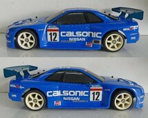 ☆TAMIYA タミヤ 1/10 XB エキスパートビルド TL-01シャーシ【カルソニック スカイライン GT-R’99(R34)】プロポ・バッテリー付 USED品☆_画像6