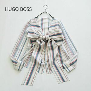 HUGO BOSS ヒューゴボス ストライプシャツ リボン Vネック