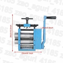 手動ローリングミルマシン、鉄75mmロールプレッサー良好な耐摩耗性の組み合わせジュエリーローリングミルタブレット成形機_画像7