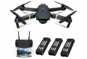 多機能EACHINE58 ドローン カメラ付き 4K 高画質 WIFI FPV リアルタイム高度維持 折り畳み式 バッテリー2個熱売りUSB ドローン本体