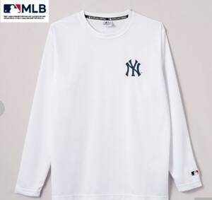 即決 MLB ニューヨーク・ヤンキース メンズ ドライメッシュ ロングスリーブTシャツ【L】新品タグ付き ロンT 長袖Tシャツ
