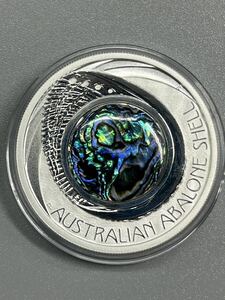 1oz Abalone Shell Coin Perth Mint 999 Silver Bullion 2014 【シェル コイン銀貨】オーストラリア　GSH030605