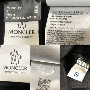 未使用 タグ付 MONCLER EMBROIDERED HOODIE ブラック フード パーカー 7 モンクレール フラグメント ヒロシフジワラ モンクレール ジャパンの画像10