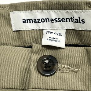 未使用 amazon essentials パンツ ズボン スリムフィット 33W × 29L アマゾン プライベートブランド PB チノパン チノパンツ の画像2