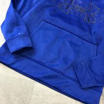 UNDERARMOUR アンダーアーマー　プルオーバー パーカー　スウェット COLDGEAR コールドギア　LOOSE ブルー　サイズSM 古着_画像3