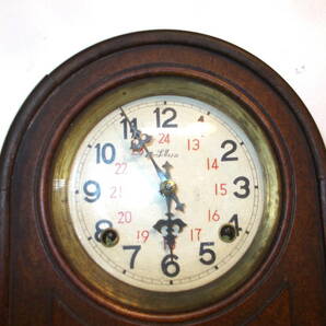 ◆古いアーチ型柱時計◆薇鍵巻振子式◆アンティークの画像4