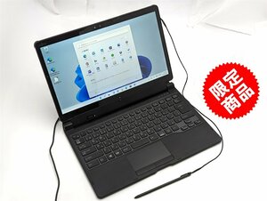 1円スタート タッチ可 ペン付き 中古良品 高速SSD 13.3型 タブレット 富士通 Q738/SE 第7世代Core i3 4GB 無線 Bluetooth Windows11 Office