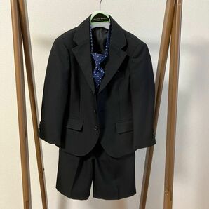 ［オリバーハウス］男児用スーツ110 ドット柄ネクタイ付き　入学式用　フォーマルスーツ　