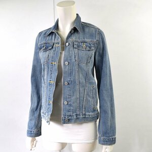 2723-24B0460★ギャップ GAP 1969★ウォッシュデニムジャケット XS ブルー 季節の変わり目に◎