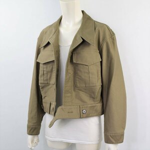 5000-II00299* McAfee MACPHEE * a little ground thickness cropped pants blouson 36 khaki spring autumn cotton molding s gold jacket 