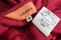 5000-NN00164★Sunauna スーナウーナ★華やぎピンク.:* 清涼感シースルースリーブ フロントタックカットソー 38 春夏_画像6