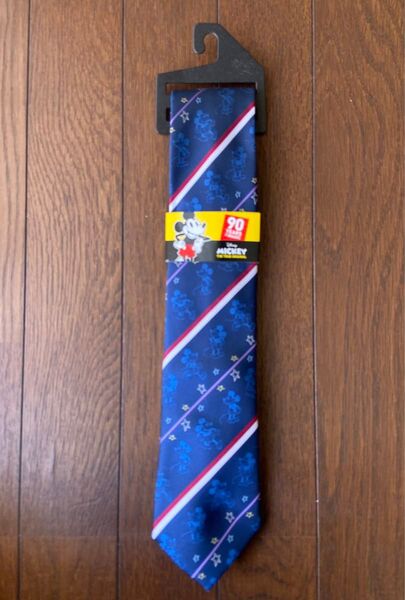 ディズニー ミッキーマウス ネクタイ ストライプ ブルー 新品