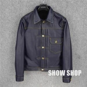 定番モデル 牛革 インディゴ Gジャンライダース レザージャケットUNION MADE 506 Type / SIZE/XL 2089