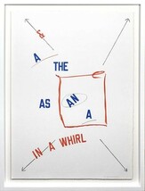 ローレンス・ウェイナー版画額「In a Whirl」　リトグラフ　限50　サイン　70×48.5　2008年　Lawrence Weiner　_画像2