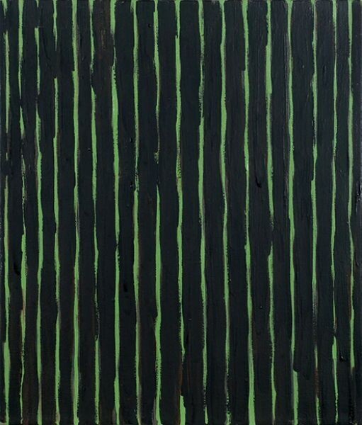 尤田俊久作品《无题#S 94-15》布面油画背面签名南天士画廊贴纸51×43.5 1994年尤田俊久, 绘画, 油画, 抽象绘画