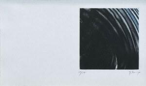 加納光於版画額「招雷記III」　インタリオ　限15　サイン　10×9.5　F:17.8×27.5　1988年　Mitsuo Kano