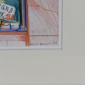 大竹伸朗画額「ディスプレイ」色鉛筆 紙 サイン、年記 19×26.5 F:37×47 1993年 Shinro Ohtake 「カスバの男」掲載の画像4