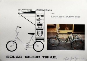 ジョー・ジョーンズ版画額「Solar Music Trike」　コラージュ　限100　サイン　M画廊シール　20.5×29　1983年　Joe Jones