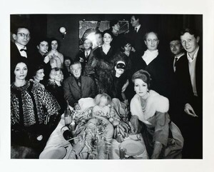 ウィリアム・クライン「Surrealist group + three models + Andre Breton Paris」ゼラチンシルバープリント　サイン　34×45.5