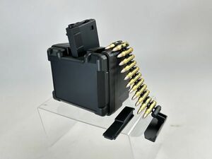 Golden Eagle製 M4 M16 MCS 電動ガン用 音感センサー付 電動給弾 2000連ボックスマガジン☆M4 海兵隊 米軍 MINIMI M60 分隊支援