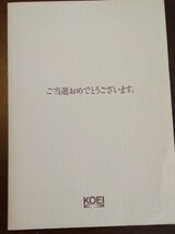 レア　当選仕様限定品　信長の野望　将星録　KOEI　テレカ　専用冊子付　５０度数未使用_画像3