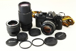 格安品◆NIKON ニコン EM Ai 50/1.4 Ais 75-150/3.5◆一眼レフフィルムカメラ/A3516