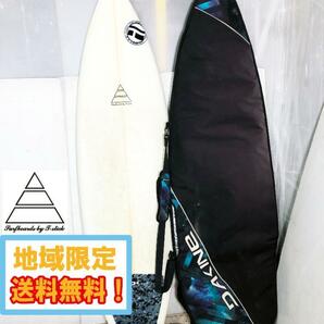 ◎地域限定送料無料★超美品 中古★T-STICK SURFBOARDS サーフボード 全長約183㎝ DAKINE ダカイン ケース【サーフボード】D6O2の画像1