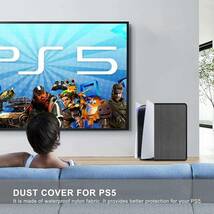 PS5ダストカバー傷防止防水カバーケーブルポートは接続が簡単２色選択可#921_画像8