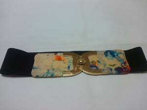 346 lady's fashion belt secondhand goods width 6 centimeter postage 140 jpy 