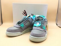 ☆未使用品☆ NIKE×UNION AIR JORDAN 4 RETORO SP DJ5718 242 27cm スニーカー ナイキ エアジョーダン TAUPE HAZE トープヘイズ[75]_画像1