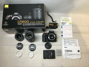 カメラ☆良品☆Nikon ニコン D5600ダブルズームキット AF-S DX /NIKKOR 18-55mm f/3.5-5.6G NIKKOR 55-300mm 4.5-5.6G G ED[554-0305-W1]