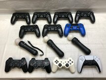 1円～ PS 周辺機器 14点 まとめ コントローラー PS5①/PS4⑦/PS3③ モーションコントローラー③ 【ジャンク・現状品】 動作未確認 [28-T1]_画像1