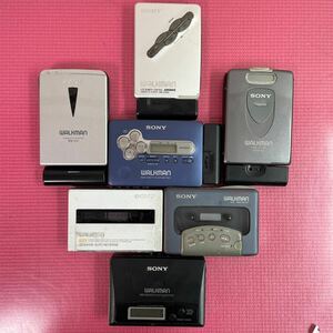 SONY WALKMAN WM-150 WM-RX707 WM-F181 WM-FX877 WM-EX600 WM-FX2 WM-EX1 7台 付属品2台 ジャンク品 