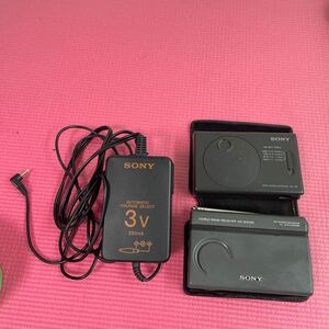 SONY ICF-SW100 AN-100 3V 充電器ラジオ 3点 ジャンク品 