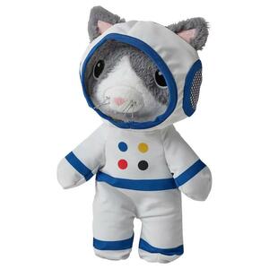 IKEA ソフトトイ,ぬいぐるみ, 宇宙服付き, ネコ, AFTONSPARV アフトンスパルヴ 28 cm 送料￥750!