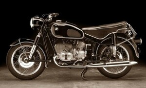 BMW R69S 1960-69 год highway King Vintage мотоцикл sepia картина способ обои постер очень большой 962×576mm(. ... наклейка тип )010S1