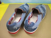 shoes03 中古美品 豊天 ブーテン商店 青 26.0 スリッポンシューズ_画像3